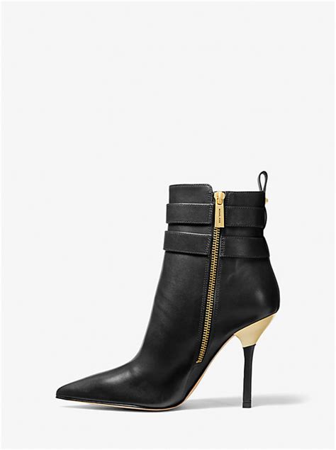 michael michael kors amal leather ankle boot|michael kors ankle boots sale.